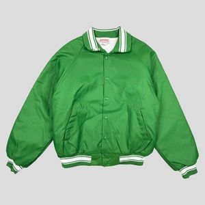 Vintage Hartwell Green Buttoned Up bomber Jacket Size Medium